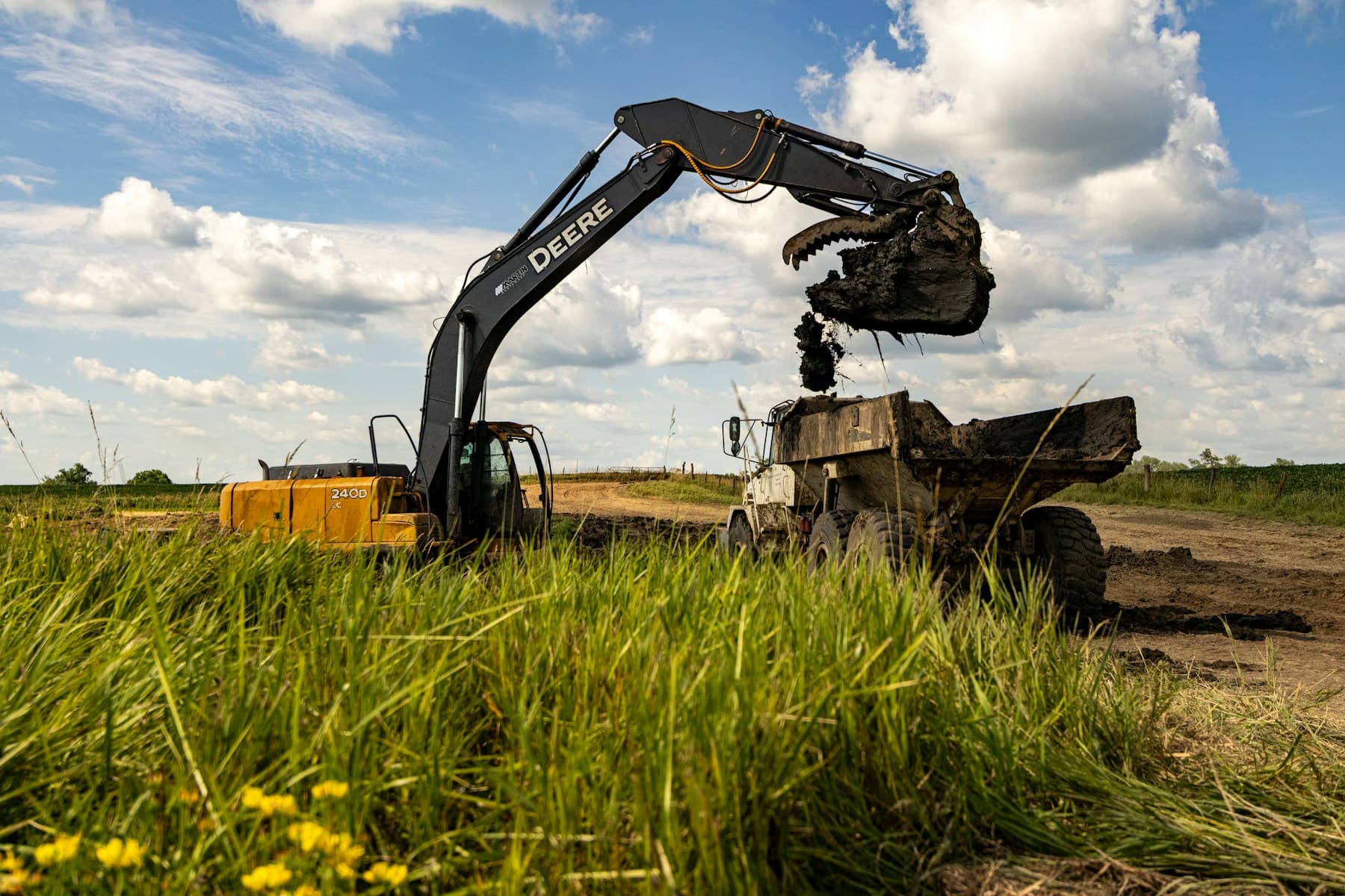 Conceptbeeld van grondverzet en infrastructuur